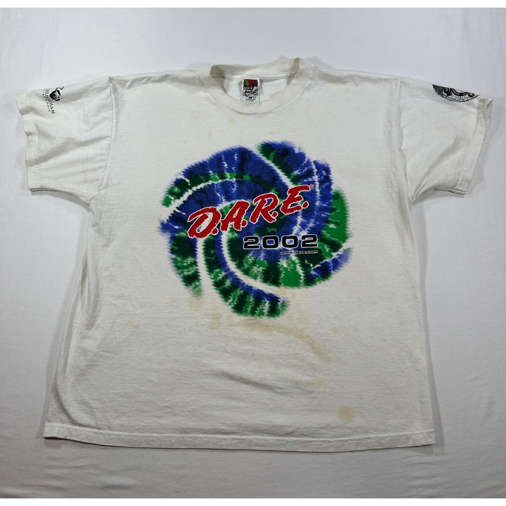Vintage DARE 2002 Shirt Birmingham Alabama Police Fruit of the Loom XL White